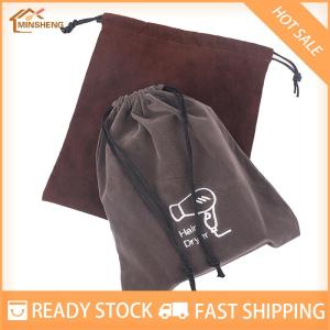 MIH ✨ COD ✨ ไดร์เป่าผมมีเชือกผูกสำหรับจัดเก็บกระเป๋าใส่ไดร์เป่าผมจัดภาชนะใส่เครื่องเป่าผมเครื่องประดับโรงแรมกล่องผ้าฝ้ายอุปกรณ์เครื่องมือเป่าผม