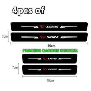 Daihatsu sigra Sticker sill plate carbon 3D anti gores pintu pijakan mobil Daihatsu sigra Model Print Bukan Tempelan