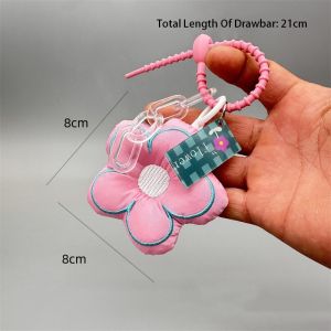 Puffy Charm Keychain Flower Plush Keychain Gantungan Bunga Lucu Keychain
