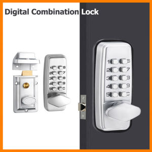 Waterproof Mechanical Digital Door Lock Push Button Keypad Keyless Code Combination Lock