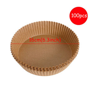 Khay giấy100/50/20cho nồi chiên không khí khuôn giấy nướng hình vuông tròn không thấm dầu lót giấy nấu ăn dùng một lần2026