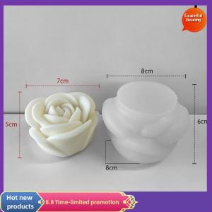 Graceful Flower Silicone Candle Mold 3D Peony Flower Soap Gypsum Resin Casting Mould DIY Chocolate Cake Baking Tool Wedding Gift