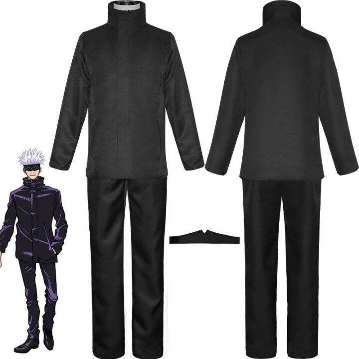 Anime Jujutsu Kaisen Gojo Satoru Cosplay Costume Wig Men School Uniform ...