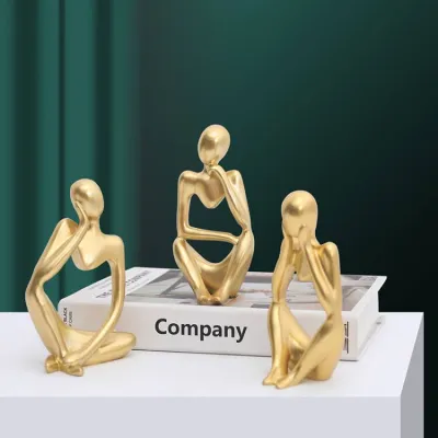 3PCS Mini Thinker Statue Gift Resin Set Home Decor Party Decorations Resin Mold Living Room Bedroom Office Ornaments Decor Accessories Crafts