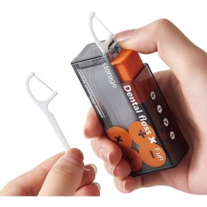Portable Dental Floss Box With Press Type Automatic Pop-up Dental Floss Storage Box Home Outdoor Tools