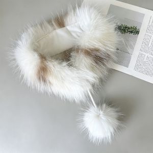 NOER Thickened Neck Scarf Keep Warm Plush Ball Womens Scarf Fashion Soft Plush Neck Warmer Winter