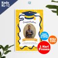 [+Cetak] Kado Hadiah dekorasi pajangan dinding Wisuda Graduation Ulang tahun Pernikahan Custom Unik Murah WallDecor desain Foto Ultah Motif warna Emas Kuning gold perpisahan sekolah kampus kuliah frame bingkai kayu unik murah. 