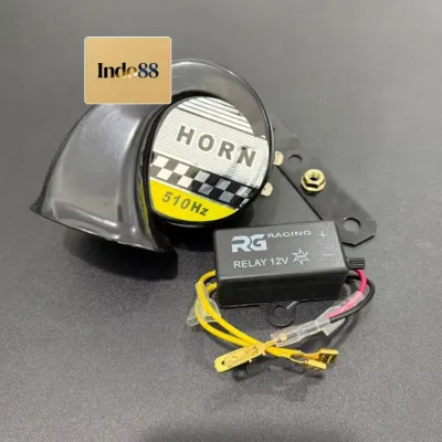 Klakson KEONG Bebek & Matic 12 Volt Horn Universal Plus Modul Relay Klakson Putus Putus 12v/Klakson KEONG Single Universal Semua Motor Dan Mobil Bisa Pakai