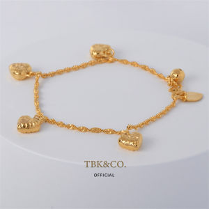 TBK 18K Saudi Gold Adjustable Bracelet Accessories For Women Hypoallergenic 399B