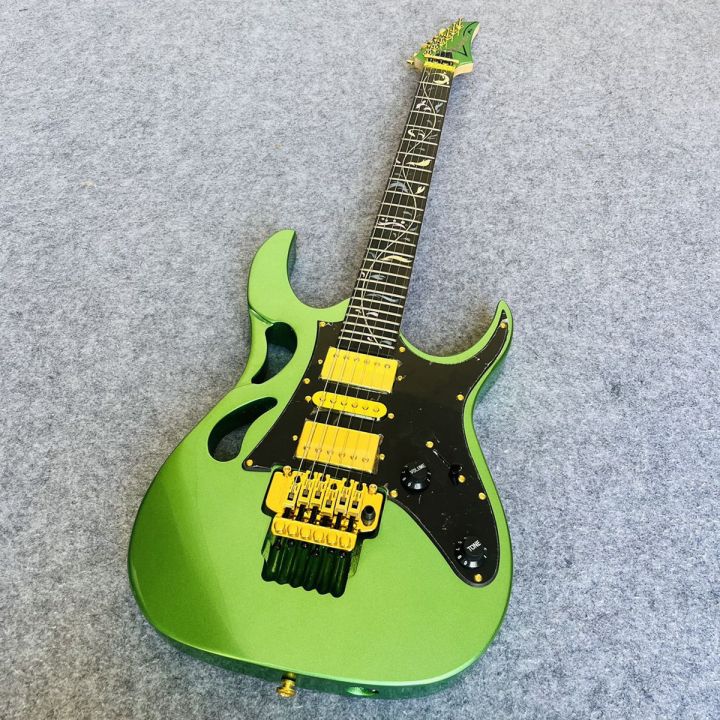 Ibanez PIA3761 Electric Guitar White/Black/Gold/Green Professional Guitar