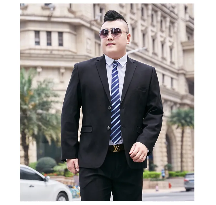 Fat Men Plus Size Suits Business Formal Suit Jackets Wedding Dress Oversize Professional Blazer Work Pants Shirts Set Lazada Singapore