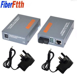 Gigabit Fiber Optical Media Converter HTB-GS-03 1000Mbps Single Mode Single Fiber SC Port Optical Fiber Switch External Power Supply MY