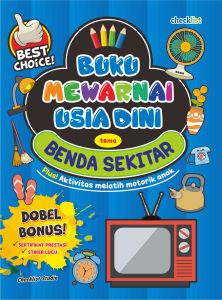 Buku Anak Mewarnai Usia Dini Tema Benda Sekitar Bonus Stiker dan Sertifikat