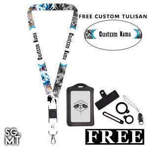 Lanyard Sigmat13 Gantungan ID Card Printing Name Tag One Piece Custom Nama