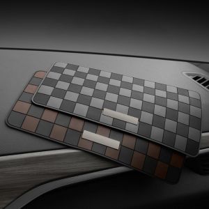 TUO29 ที่วางกุญแจ พรมกันลื่นสำหรับรถยนต์ พีวีซีพีวีซี ทนความร้อนทน แผ่นกันลื่นสำหรับโทรศัพท์ อุปกรณ์แดชบอร์ดรถ สีดำสีดำ พรมตกแต่งภายในรถยนต์ อุปกรณ์เสริมรถยนต์