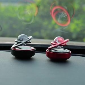 汽车太阳能悬浮车载香水香薰摆件双环旋转磁悬浮车内装饰汽车用品Car solar suspension car perfume aromatherapy accessories Double ring rotating magnetic suspension car interior decoration car supplies