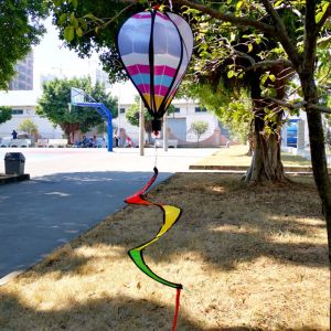 FLYING Rainbow Color Air Balloon Spinner 40cm Balloon Multistyles Color-changing Film Wind Spinners Plastic Rotating Windmill
