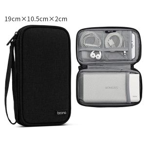 4 In 1 Nylon Zip Pouch Bag For Power Bank/Phone/Cable/Earphone (19x10.5x2cm)