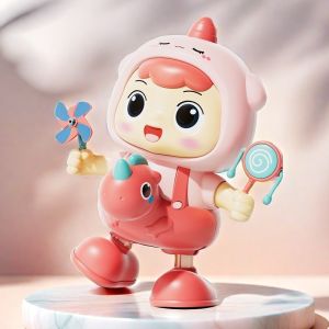 Bé Khủng Long Dễ Thương  Nhảy Múa  Phát Nhạc  Di Chuyển  Có Đèn - Đồ Chơi Cho Bé - SP0557