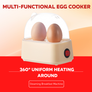 Egg Steamer 220 V Mini Electric Egg Cooker Automatic Shut-Off Rapid Boiler for Breakfast Multi functional Steamers