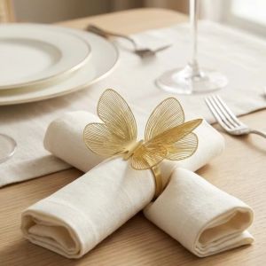 NEMOPH 1PC Khóa loại Vòng giữ khăn ăn Đồ trang trí tự làm Bướm rỗng ruột Giá đựng khăn giấy Thời trang Chống thấm nước Trang trí bàn ăn