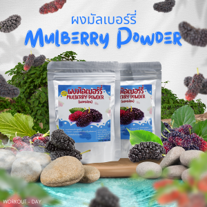 ผงมัลเบอร์รี่ ผงหม่อน ผงลูกหม่อน Mulberry ขนาด100กรัม