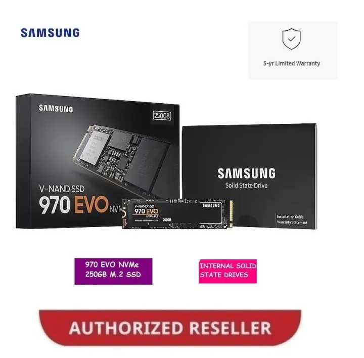 Samsung Evo 970 250GB M.2 Solid State Drive SSD (MZ-V7E250BW)