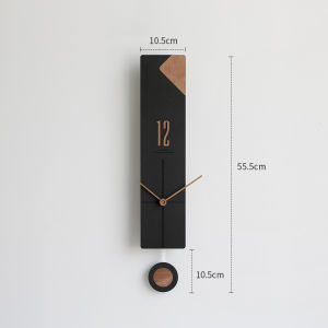 Minimalis Nordic Series Swing Wall Clock Art jualan Hot Vintage Clock Home Living Room talian mudah dan fesyen Retro hiasan kreatif 55.5*10.5cm
