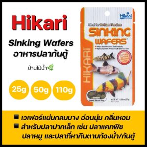 Hikari Tropical SINKING WAFERS อาหารปลาน้ำจืด กลุ่มปลาแคทฟิช ปลาหมู และปลาที่หากินตามท้องน้ำ ฮิคาริ  | บ้านไม้น้ำ🌿