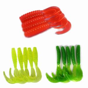 LeadingStar RC Authentic 5 Colors Fishing Bait 5.5cm~7cm Lure Artificial Rubber Worm Wobblers Fishing Tackle Supplies