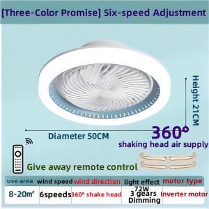 Fan Light/Ceiling Fan Light//Simple Living Room Bedroom/Home Integrated Fan Light/Smart Stepless Dimming Remote Control/