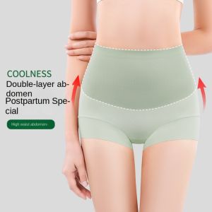 CHARMI High Waist Postpartum Body Shaper Shapewear Cotton Crotch Seamless Underpants Elastic Solid Color Panties Tummy Control Underwear Women