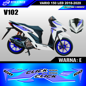 Stiker striping variasi all new vario 150 led tahun 2018-2020
