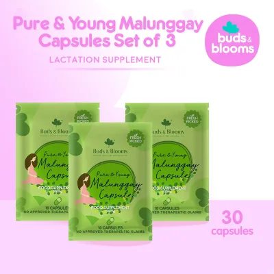 Buds & Blooms Pure & Young Malunggay Capsule 10 Capsules - Set of 3