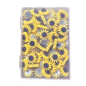 LANCE 10/20/30/40/50Pcs DIY Sunflower Pushpins Creative Photo Wall Decor Board Push Pin Home Decoration Cute Thumb Tacks Corkboard