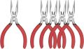 Needle Nose Pliers, 5 Inch, Needle Nose Pliers Set, 5 Pack, Small Needle Nose Pliers, Long Nose Pliers with Side Cutter, Spring Loaded Jewelry Needle Nose Pliers for Cutting and Bending Wire. 