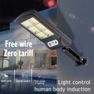 Lampu jalan LED BK-818-4 50 W dilengkapi Sensor Gerak + Remote COB pengisian dengan tenaga surya lampu teras rumah