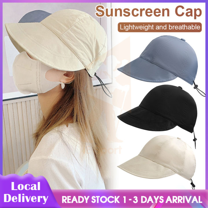 Women Sun-Hat Korean Sunproof UV Foldable Adjustable Sunscreen Fisherman Bucket Hat Cap Woman Topi Pantai Wanita Beach