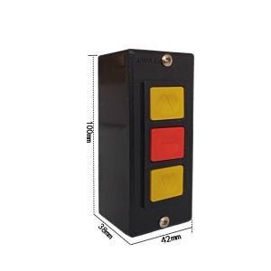 công tắc cửa cuốn 3 nút đen điều khiển cửa cuốn mặt kính nút nhấn điều khiển cửa cuốnhộp công tắc âm tường hộp nhấn