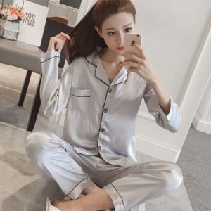 (SG InStock) MaRicRic Ice Silk Pajamas (Sleep Wear. Causal Wear. Home Wear. Comfy. Stylish Pyjamas) - ISL