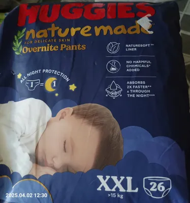 [MUA 2 TẶNG 1 NƯỚC RỬA BÌNH] Tã/Bỉm quần Huggies Nature Made Ngày - Đêm Size XXL