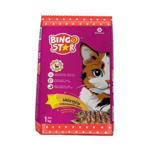 Bingo Star Adult Cat Food อาหารแมวโต บิงโกสตาร์ ชนิดเม็ด 1kg เสริมภูมิต้านทาน โปรตีนสูง สำหรับแมว 1 ปีขึ้นไปทุกสายพันธุ์