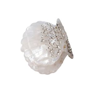 BINOCUL อะคริลิค ที่หนีบผมรูปเปลือกหอย Rhonestone สไตล์เกาหลีแบบ คลิปปูหอย วินเทจ อุปกรณ์เสริมผม คลิปหนีบเล็บรูปเปลือกหอย สำหรับผู้หญิง