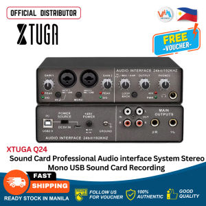 XTUGA Teyun Q24 Sound card Professional audio interface system Stereo Mono USB sound card recording