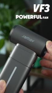 JAMAY VF3 Portable Fan 8000mAh 110000rpm ABS 199 Adjustable Levels Super Strong Wind Portable Fan Silent 3-in-1 Fan LED Power Display