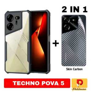 PAKET 2 INC 1 CASE TECNO POVA 5 / POVA 5 PRO / POVA 4 / POVA 4 PRO / POVA NEO 2 / POVA 3 SOFT HARD CASE SUPER SLIM EXCELLENT