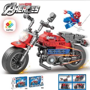 |ego Xe Máy 250-300PSC -  Bộ Đồ Chơi Xếp Hình Moto Siêu Anh Hùng Captain America - Siêu Xe Phân Khối Lớn