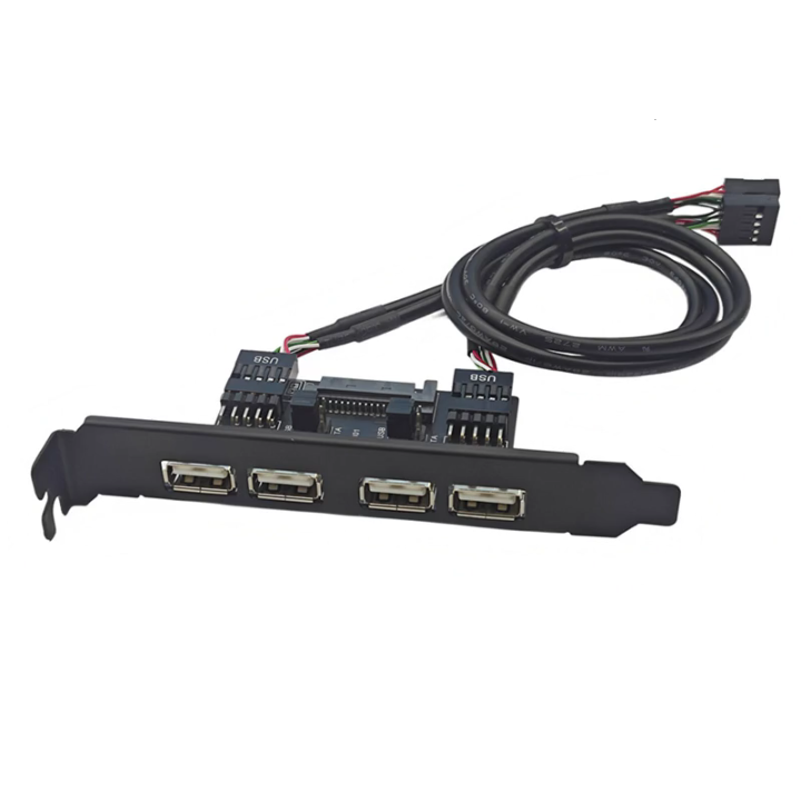 PC Case Rear Panel 9Pin USB2.0 Adapter Bracket With PCBs Circuit Board ...