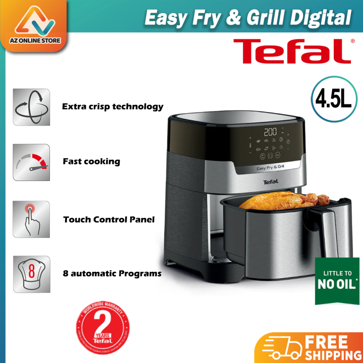 [NEW] Tefal 4.2L EASY FRY & GRILL DIGITAL AIRFRYER SS ME (EY505D) (air ...