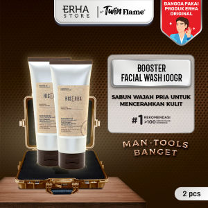 Twin Flame HISERHA Booster Facial Wash 100g - Sabun Pencerah Wajah Pria